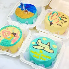 Life is an adventure, and these bento cakes are here to celebrate it. I created these custom designs for a mom-to-be, a travel dream, and other big life moments.