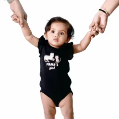 This little one is truly "Mama's Girl." I love using cute outfits and clean, simple backgrounds to keep the focus on your baby's adorable personality.
