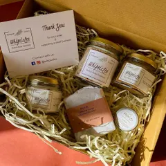 We believe self-care should be accessible to all. Our assorted bath and body gift boxes come in a variety of sizes and themes, all with sustainable packaging.