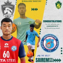 We create real success stories. We are proud to announce that our star defender, Sairem Sital Singh, has been signed by Jamshedpur FC to play in the Indian Super League. This is a testament to our professional player pathway program.