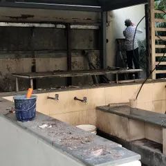 Another on-site process shot. It can look messy, but this is the crucial phase where old structures are removed to make way for the new design.