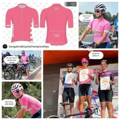 The many stages of winning. Our member TimTim fought hard to win the special pink Spokes Women Epic jersey at the Nandi race, and we couldn't be prouder.