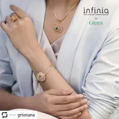 Styling for GRT Oriana's 'Infinia' collection of modular jewellery. We chose a crisp, light blue blazer and satin top to create a modern, professional look that highlights the versatility of the jewellery for the working woman.