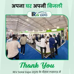 Our booth at the REV Solar Expo 2025 in Lucknow was buzzing with activity. We are grateful to everyone who stopped by to learn about our mission for 'Apna Ghar, Apni Bijli' (Our Home, Our Electricity).