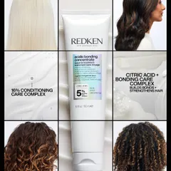 A look at the science behind Redken's Acidic Bonding Concentrate ritual. This treatment is designed to repair, condition, and strengthen bonds within the hair, making it perfect for damaged or colour-treated hair.