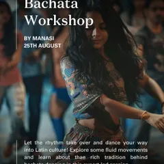 I'll be teaching a Bachata workshop in Gurgaon on August 25th. Let the rhythm take over and explore the fluid movements of this beautiful dance.
