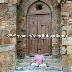 A practitioner sits in Padmasana (Lotus Pose) for meditation. This image signifies the goal of our advanced studies: to deepen your personal practice and move towards stillness and self-development through mindful sadhana.
