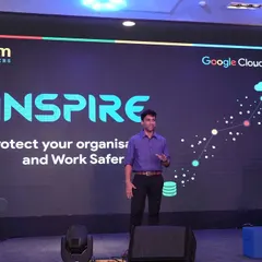On stage for the Google Cloud "Inspire" event. I design my corporate shows to align with the event's theme, using magic and mentalism to reinforce key messages like innovation and connection in a fun, memorable way.