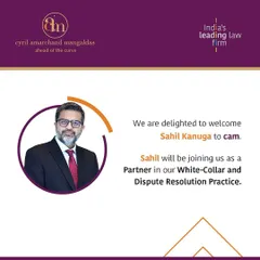 We are pleased to welcome Sahil Kanuga as a Partner in our White-Collar and Dispute Resolution Practice. Based in Mumbai, Sahil's expertise adds significant depth to our team handling complex investigations and disputes.