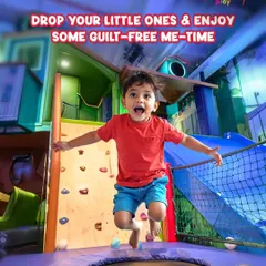 Time for some guilt-free me-time for you! While you relax, your little one can be here, reaching new heights and having an absolute blast on the trampoline.
