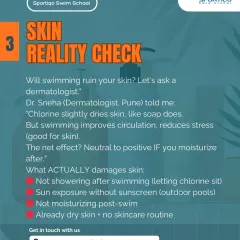 A dermatologist will tell you that chlorine can slightly dry your skin, just like soap. However, swimming improves circulation and reduces stress. With proper post-swim moisturizing, the net effect is positive.