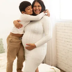That beautiful moment when you're waiting for your new best friend. I love capturing the excitement of a soon-to-be big brother during a maternity session.