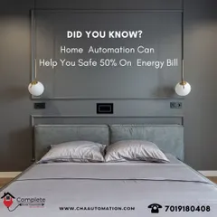 Did you know home automation can help you save up to 50% on your energy bill? By optimizing usage in rooms like the bedroom, our system ensures you're not paying for energy you don't need.
