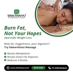 If you are struggling with belly fat, sluggishness, or poor digestion, my Udwarthana massage can help. This specialized Ayurvedic weight loss therapy uses a dry herbal powder to boost metabolism, break down stubborn fat deposits, and reduce cellulite, helping you burn fat, not your hopes.