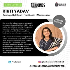 It was an honor to be featured in the Member Spotlight for the Heroines Bengaluru Chapter. This feature beautifully captures my mission to revolutionize snacking and empower others through my personal wellness journey.