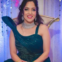A beautiful portrait of my engagement bride Shraddha. The soft lighting captures her glowing makeup and happy smile perfectly.