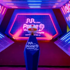 An immersive fan zone created for the Prime Volleyball League. The futuristic, neon-lit tunnel and central display highlight our ability to design and build captivating brand activations that elevate the spectator experience at major sporting events.