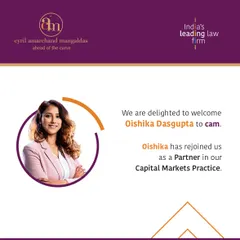 We welcome back Oishika Dasgupta as a Partner in our Capital Markets Practice, adding to our deep bench of talent advising on equity and debt offerings.