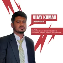 Introducing our Head Coach, Vijay Kumar. He is an expert in MMA, Karate, BJJ, self-defense, and various forms of fitness training.