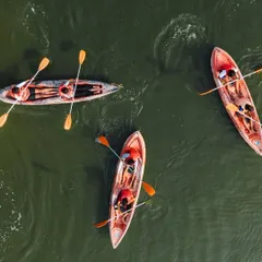 The perfect summer activity is anything that gets you on our lake. Kayaking is a top choice for groups of friends.