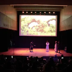 A view from the audience captures the scale and energy of our productions. Our goal is to create a complete theatrical experience where children perform for a live, engaged audience, learning to manage stage presence and audience interaction.