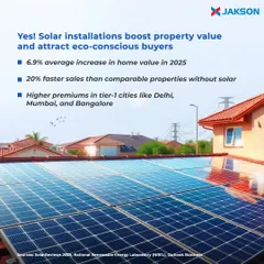 Investing in a rooftop solar system is not just an energy solution, it is a smart financial decision. Our installations can significantly increase your property's value, attracting eco-conscious buyers and leading to faster sales, particularly in tier-1 cities like Delhi, Mumbai, and Bangalore.