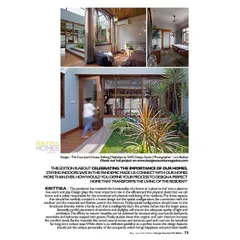 Another look at the spread in Design Essentia Magazine. I explain how biophilic design, using organic materials and creating connections to the outdoors, can promote health and well-being for a home's inhabitants.