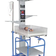 A clean, studio shot of a neonatal infant warmer on a white background, providing a clear and detailed view of the medical equipment for catalogues and technical sheets.