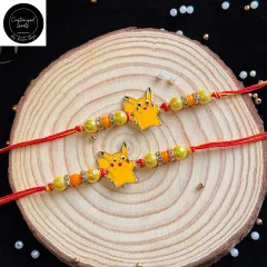 Gotta catch 'em all. This adorable Pikachu rakhi is perfect for the little Pokémon fan in your family. It's bright, cheerful, and full of fun.