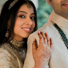 Some love stories are pure poetry. On a sunny winter day, this bride married her longtime love in a pastel lehenga with soft makeup and hair left effortlessly down, the picture of timeless grace.