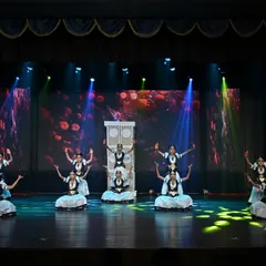 My kids from the "Advance Kids Batch" during their first Bharatanatyam production, "SREEMAN NARAYAN". Their formations and stage presence were absolutely incredible.