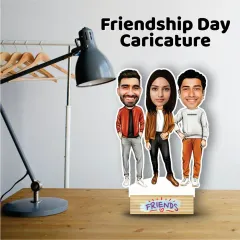 This caricature standee is perfect for a group of three friends. Just send me your photos and I'll create this unique keepsake for your squad.