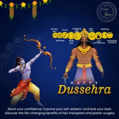 This Dussehra, let's conquer the self-doubt caused by concerns like hair loss or stubborn fat. Our procedures are tools to help you reclaim your confidence and feel like your best self.