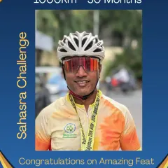 Meet Ganesh Sairam, a true inspiration within our community. He turned the Sahasra Challenge into a personal quest, completing 1000 km every single month for over four years. His journey showcases the incredible feats of consistency our virtual challenges can inspire.