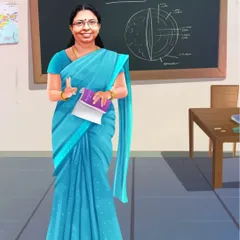 A 'snehasammanam' (gift of love) from students to their favorite teacher. This portrait shows her in her classroom, a perfect retirement or farewell gift.
