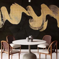For spaces that demand a statement, I turn to artful wallcoverings like the 'Beat' collection from Phillip Jeffries. The sweeping, free-flowing brushstrokes on a dark background create a dramatic illusion of depth and perspective, turning a simple wall into a captivating focal point.