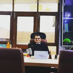 Our Managing Partner, Anshul Gupta, in his office. This space is where we meet with clients, develop legal arguments, and work towards securing justice, whether it's in the High Court, NGT, or the Supreme Court.