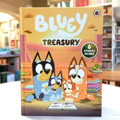 The 'Bluey Treasury' is a wonderful collection of six stories in one, featuring the biggest and greatest adventures of Bluey and her family.