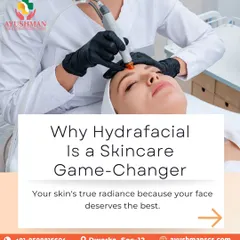A client undergoing the hydration and infusion step of the HydraFacial. This game-changing treatment uses a specialized handheld device to deliver nourishing serums deep into the skin, addressing concerns like dullness, dryness, and fine lines for true radiance.