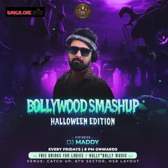 A 'Bollywood Smashup' Halloween Edition at Catch Up, HSR. I love mixing spooky vibes with the best Holly-Bolly tracks for a unique party.