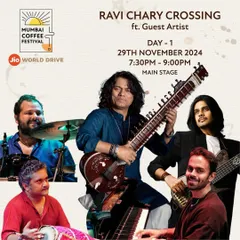 The official poster for our headline performance at the Mumbai Coffee Festival. This event perfectly blends the aroma of coffee with the magic of our fusion music.