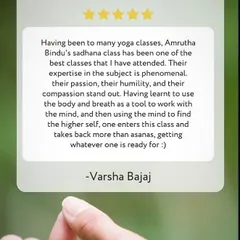 Another wonderful testimonial from a student in our Sadhana class. We believe the community you practice with makes all the difference in your journey.