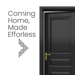 Coming home, made effortless. This is the promise of a Phlipton home. It starts with an ordinary door, representing the "before" of your smart home journey.