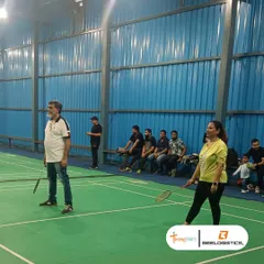 Employees from Bee Logistics enjoying their corporate sports event at our Dwarka badminton centre. We create a relaxed environment for colleagues to connect outside of work.