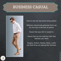 Nailing the Business Casual dress code for men means looking professional yet approachable. Here are my key tips, from shirt and belt coordination to the right footwear choices like Brogues, Oxfords, or Loafers.