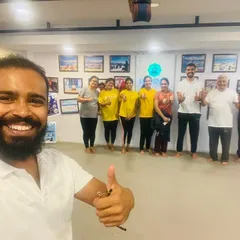 A happy selfie with my students after a great session on International Yoga Day. Their energy and smiles are my biggest motivation.