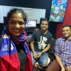 A selfie from the studio with my wonderful collaborators. These sessions are always filled with creativity and laughter.