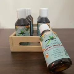 My Hair Re-Growth oil is a bestseller for a reason. It's packed with the goodness of 15 herbs to promote hair growth, protect from dandruff, add shine, and reduce frizziness. It also has a lovely cooling and relaxing effect.