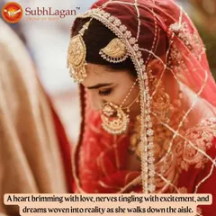 A close-up of a beautiful bride, adorned in traditional red and gold jewelry for her wedding day. We take pride in understanding the cultural nuances that are important to our Jain, Agrawal, and Maheshwari community clients.