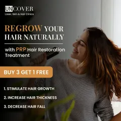 An overview of our PRP Hair Restoration treatment. It's a natural way to stimulate hair growth, increase hair thickness, and decrease hair fall by using platelets from your own blood.